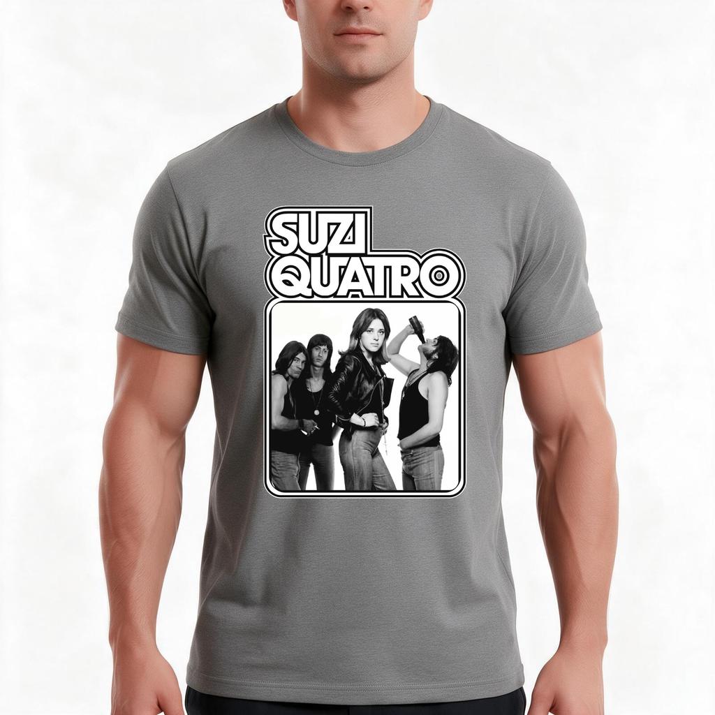 Suzi Quatro Tshirt Summer Casual Cotton Tee Oversized Streetwear Tops Vintage Graphic Print Loose Fit Short Sleeve