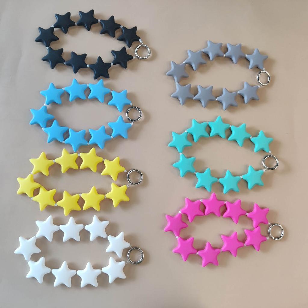 Playful Colored Silicone Star Decorations Creative Silicone Star Pendants Versatile Hanging Decors for Home and Office