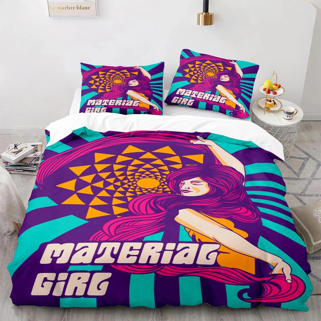 Retro Abstract King Queen Duvet Cover Colorful Vintage Bedding Set for Teens Adult Modern Art 3D Polyester Quilt Cover