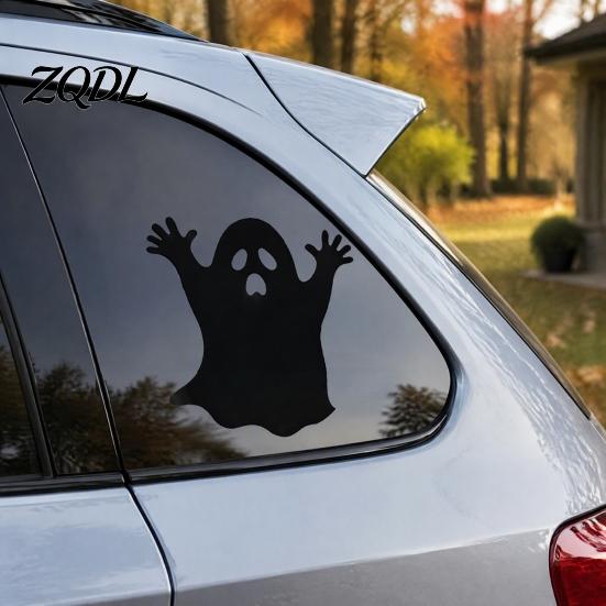 Ghost Witch Party Decor Halloween Silhouette Static Window Stickers, Waterproof PVC Decals, Clings Removable for Home Glass Decoration Film