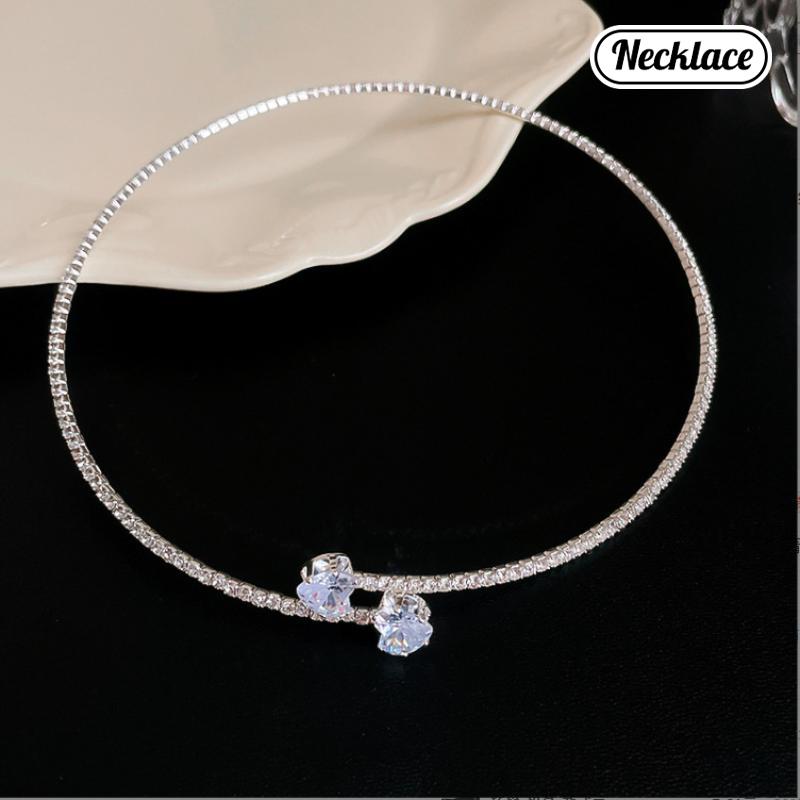 Voll Diamant Und Große Und Kleine Perle Offener Kragen Für Damen Japanische Und Koreanische Persönlichkeit Halsband Schlüsselbeinkette