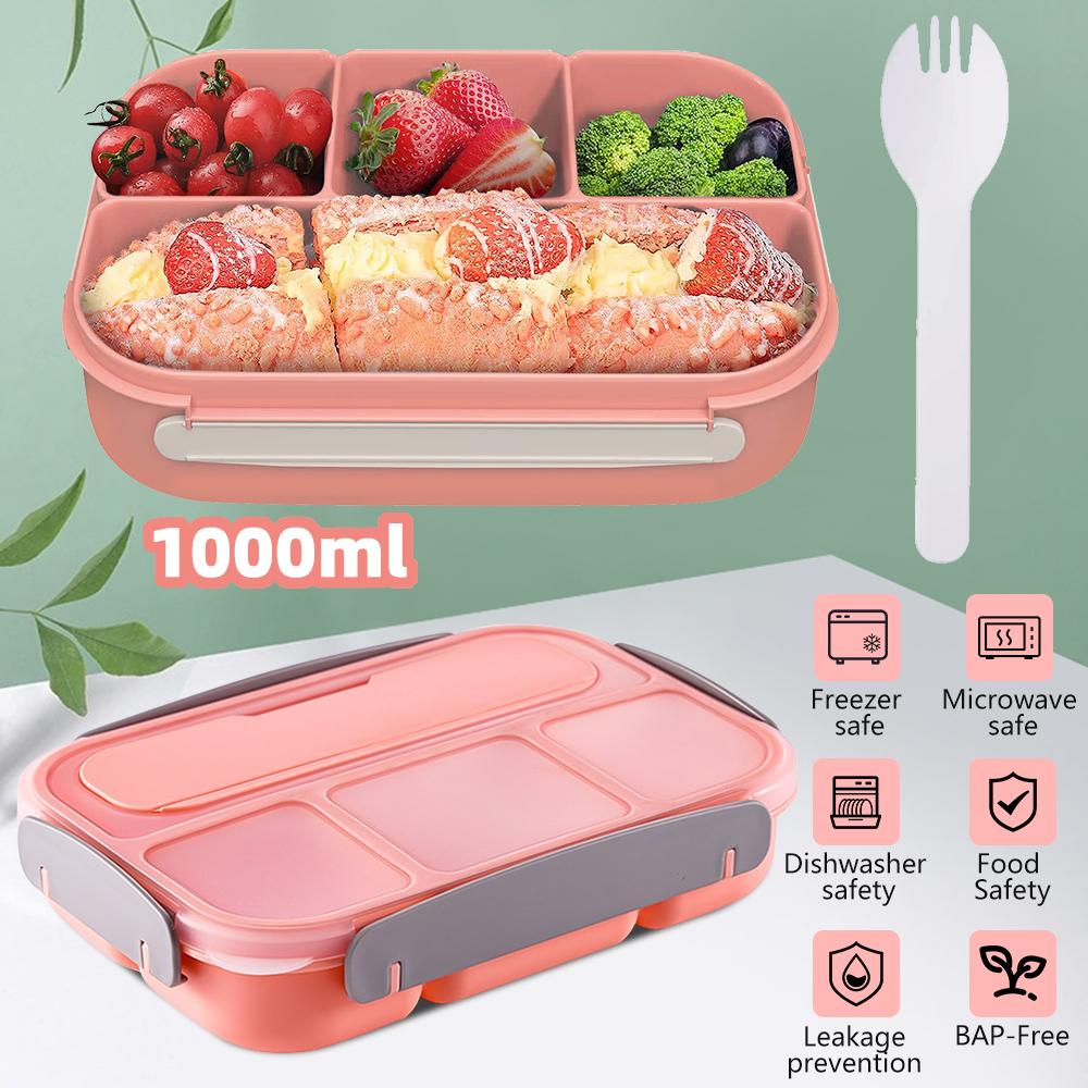 

Portable Plastic Lunch Box Insulated Bucket Bento Box Lightweight Food Containers Microwave Oven Children School Picnic Gifts