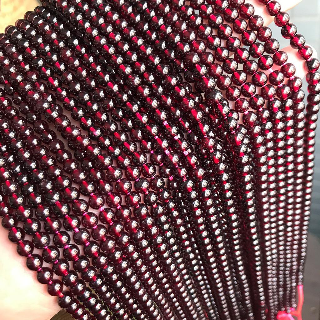 Natural6A Burgundy garnet multi-loop bracelet for women, fashionable crystal bracelet, gift for girls and students in summer