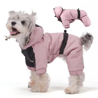 Dog Winter Coat Warm Windproof Dogs Hooded Jacket Snap Button Closure Puppy Hoodie Sweatshirt for Small Medium Large Dogs