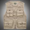 Men's Lightweight Cotton Multi-Pocket Mesh Vest - Sleeveless, Plus Size, Ideal for Summer, Fishing, and Outdoor Activities.