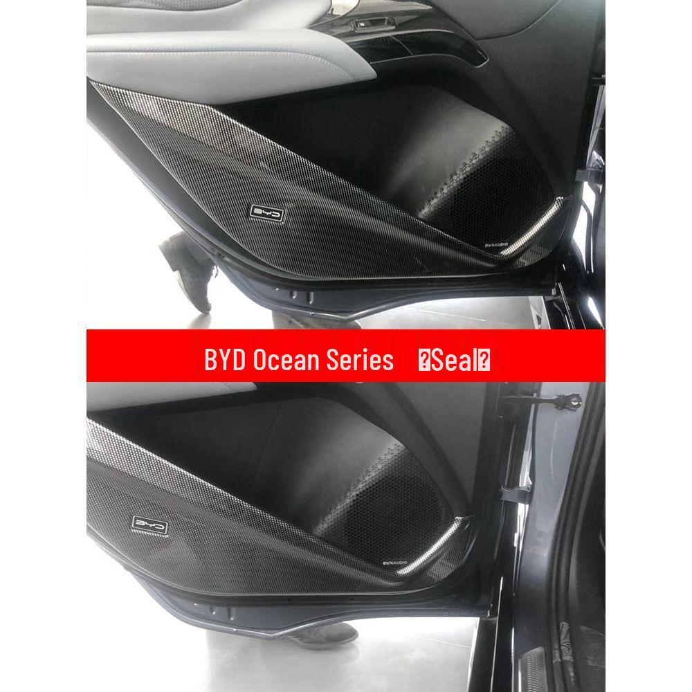BYD Car Door Kick Mats: Scratch-Proof Interior Decorations for Tang, Song, Han, Dolphin, Seal, Yuan, and Qin Plus Models.