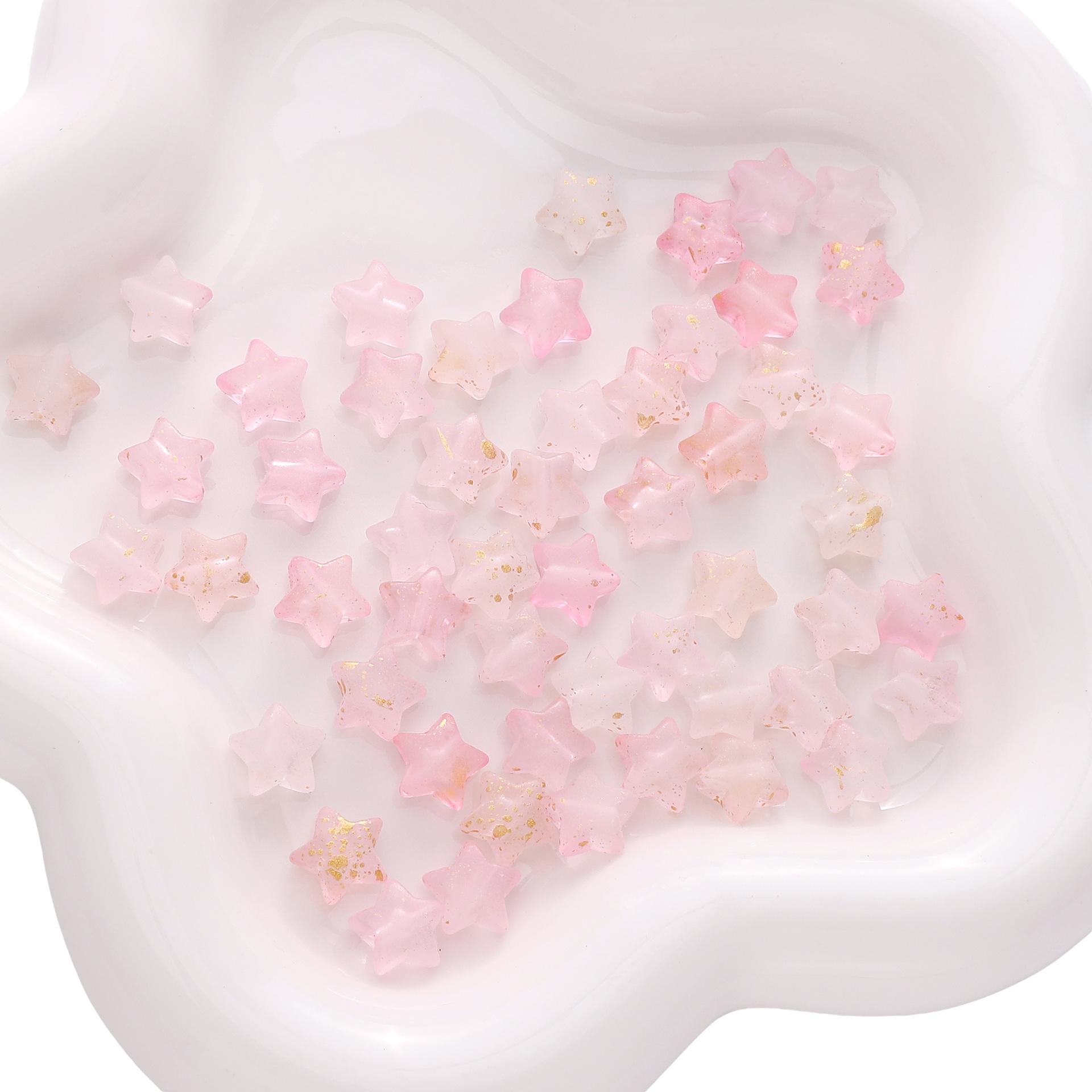 

Бусины ручной работы 10*9 мм акриловые полупрозрачные цветные точки золотая пентаграмма самодельные украшения аксессуары ручная нить бусины сумка подвеска россыпью бусины about 50 pieces x 1 bag