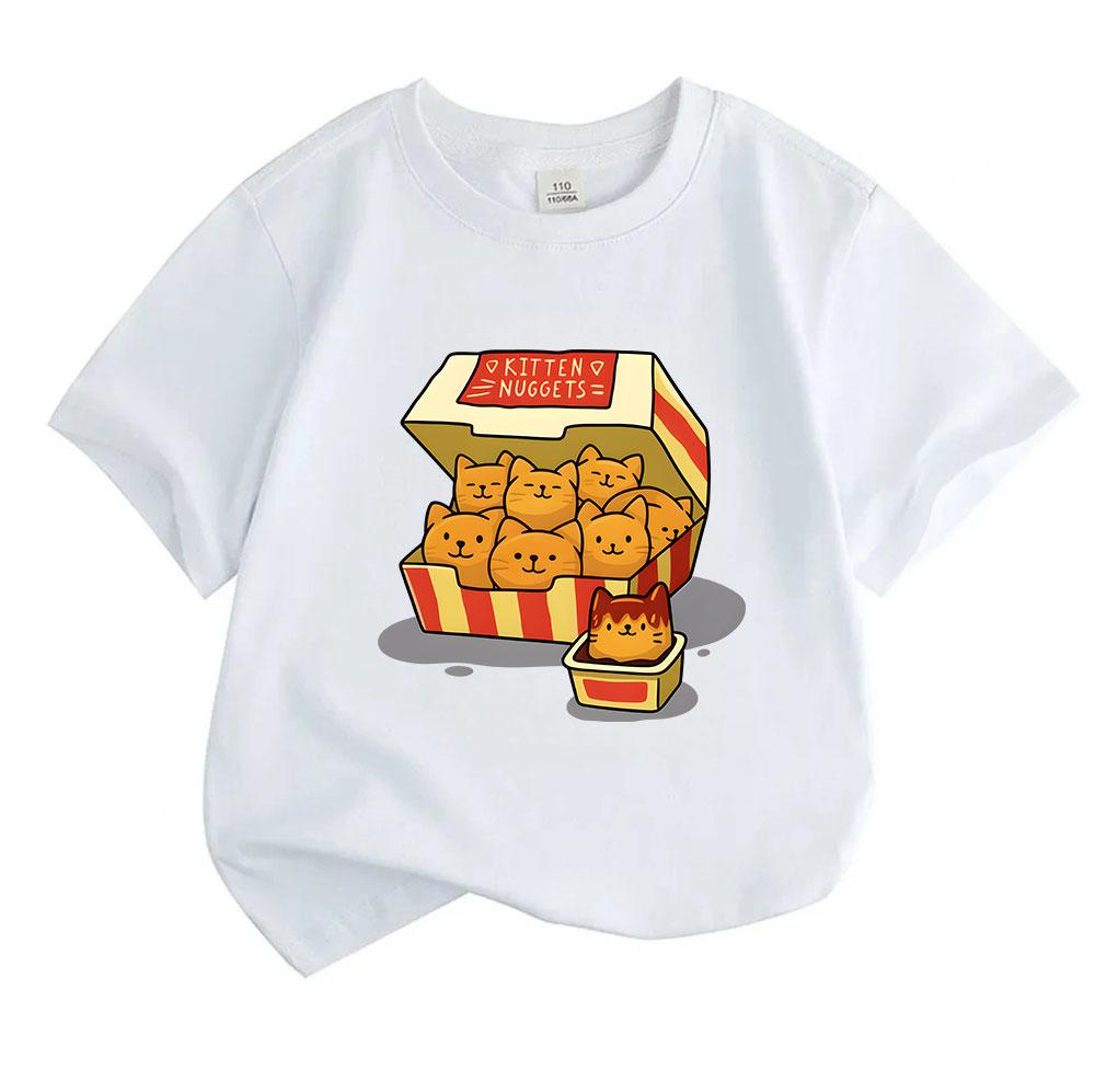 Kids Boys Girls 100% Cotton Crew Neck Short Sleeve T-Shirt,