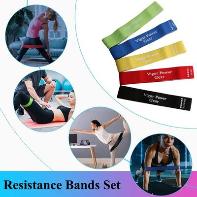 Set di 5 fasce di resistenza per yoga, fasce elastiche, espansori, cintura per squat, Pilates, Crossfit, fasce per esercizi, attrezzatura per palestra