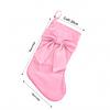 1pc Christmas Stockings, Bow Gift Bags, Christmas Fireplace Hanging Ornaments, Flannel Candy Bags
