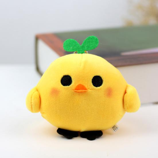 Yousheng 10cm Chick Plush Pendant Fluffy Lovely Cartoon Doll Plushie Hanging Ornament PP Cotton Stuffed Animal Doll Key Ring Backpack Decoration Kids