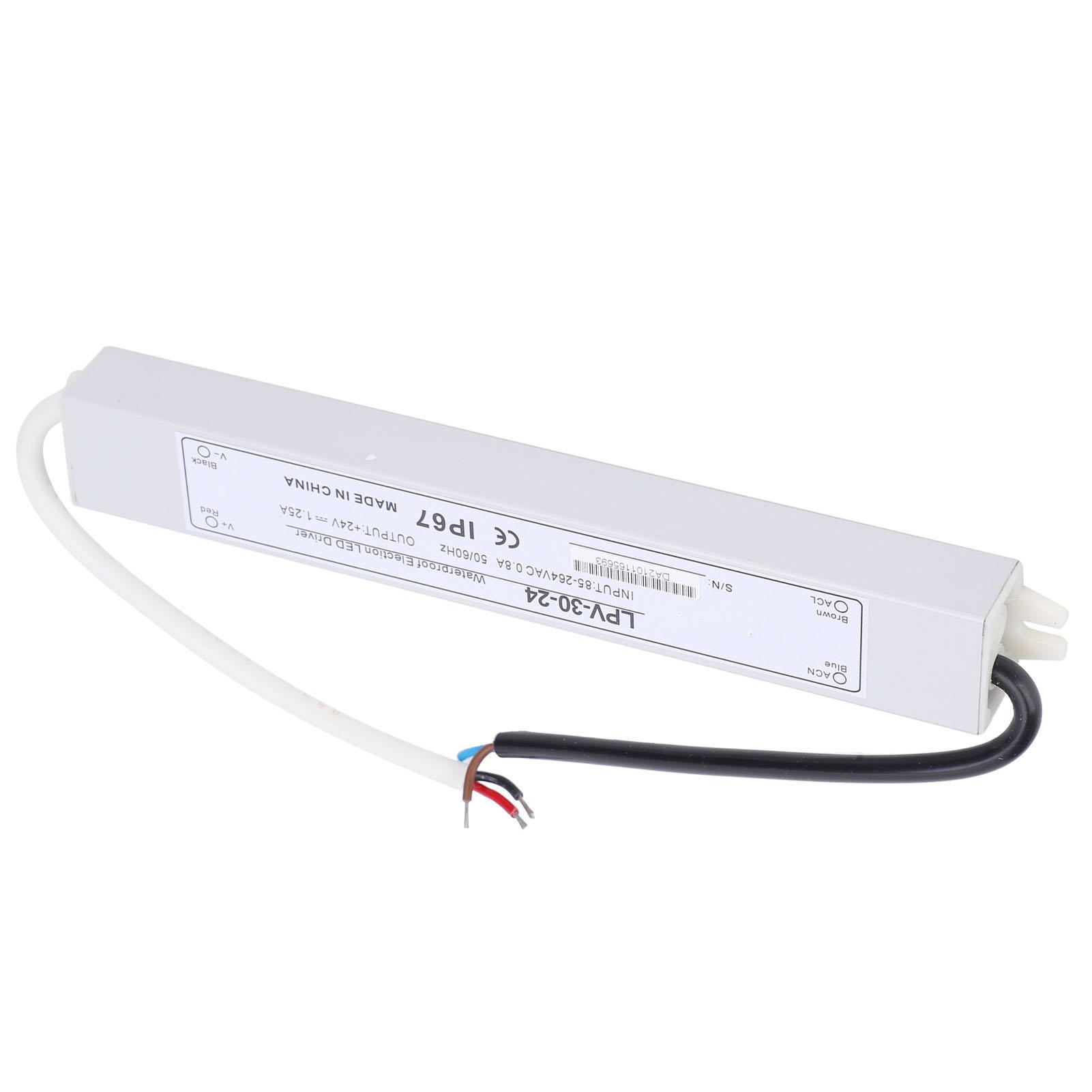 

BERM Waterproof Power Supply Aluminum Alloy Switch Transformer Driver DC24V 30W LPV3024