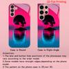 2DFlat Samsung electroplated tempered glass phone case,Neon Sunset IslandSuitable for Galaxy S26 S23 S24FE S25ULTRA S22 S21