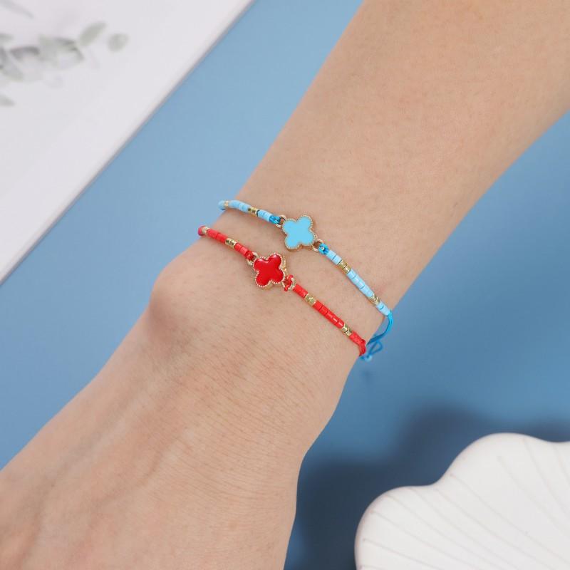 Multicolor Beaded Cross Bracelet Set Alloy Woven Handmade Fashion Accessory Men Women