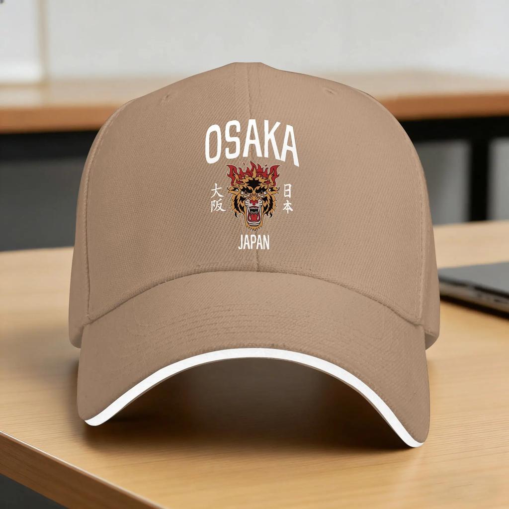 Osaka Japan Tiger Baseball Cap Women Unisex Design Trucker Hat Summer Classic Outdoor Gym Wholesale Snapback Cap