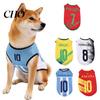Hund Fußballtrikot Atmungsaktives Tanktop Ärmellos Sommer Fußball Haustierhemd Kleidung Spieltag Outfit für Kleine Mittlere Große Hunde
