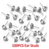 100 Stück/20 Stück Edelstahl Strass Ohrstecker Goldfarben Ohrstecker mit Ösenringen DIY Ohrringe Schmuckherstellung Zubehör