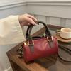 Large Capacity Boston Shoulder Bag Elegant Cylindrical Bag Trendy Crossbody Bag  School