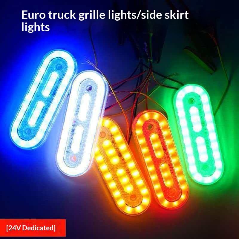 1Pcs Cob Small Oval Warning Light Constant Strobe Modes 12 To 80V Multiple Colors For Trucks Cars Motorcycle Safety