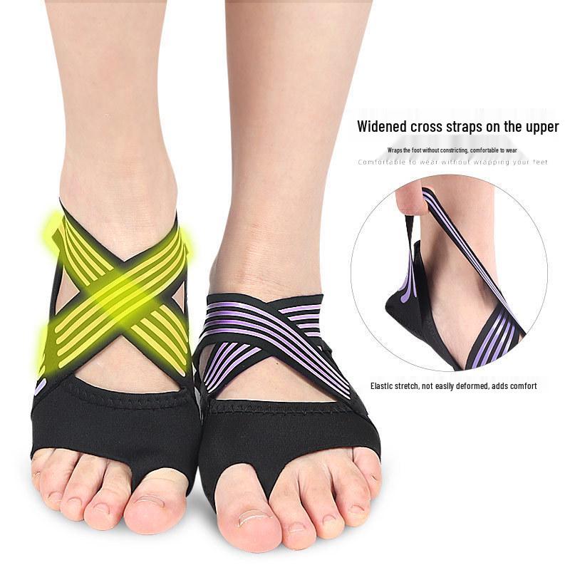 Leichte, rutschfeste Leder-Yoga-Fünf-Zehen-Tanzschuhe für Damen