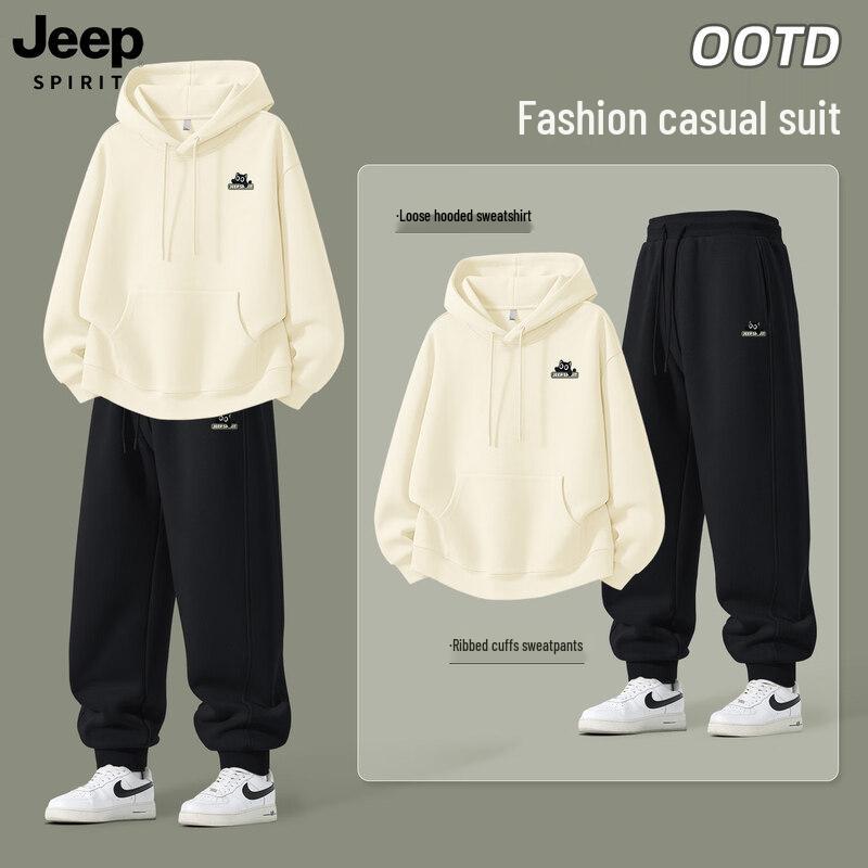 

JEEP SPIRIT Men s Hooded Sweatshirt & Jogger Set 3XL