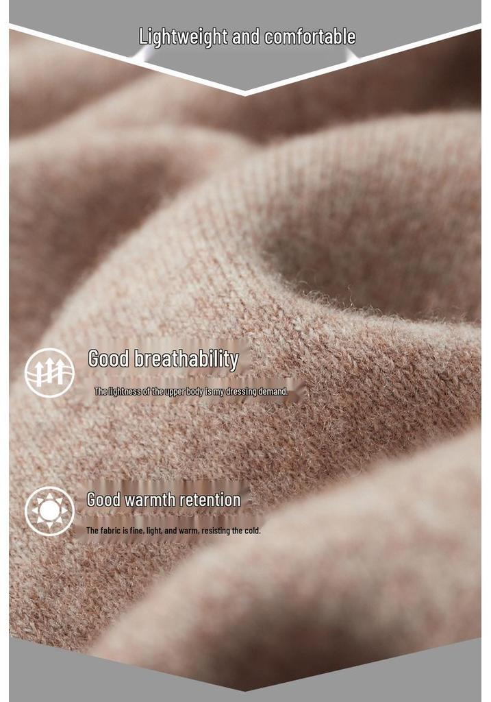 Men's Cashmere Trousers: Versatile, Four-Way Stretch, Trendy Loose Fit, Split Hem, Solid Color for Autumn and Winter.