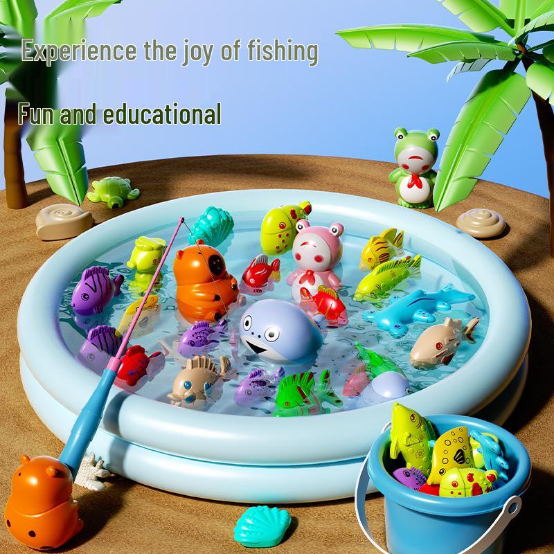 Children's Magnetic Fishing Toy Pool: Pretend Play & Educational Summer Water Game for Boys & Girls