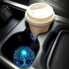 [Glowing Tree Cup Coasters] Blue Glowing Tree of Life Car Cup Holder Coasters | Washable Rubber Cup Mats