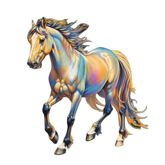 1/2/3/4 Pcs Horse Ornaments For Christmas Tree Metallic Rhinestones Horse