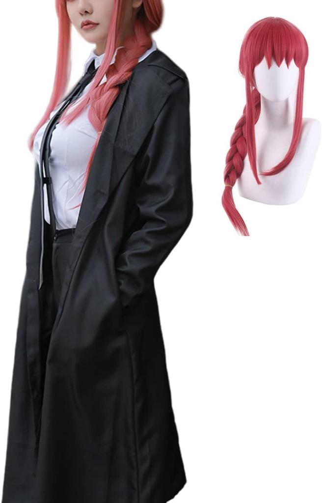 COSSA Chainsaw Man Makima Cosplay Wig Perfect for School and Cultural Festivals Includes Makima (Adult) - Halloween, Christmas, Festivals, (Size L,