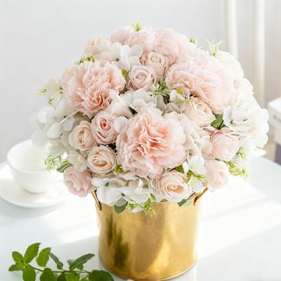 1PC Silk Artificial Flowers Carnation Roses Wedding Bridal Bouquet Home Room Festival Outdoor Garden Diy Gift Box Art Decoration