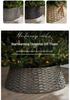 Hand-Woven White Nordic Christmas Tree Surround Fence