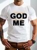 Large mens summer Tshirt God graphic printed short sleeved Tshirt trend casual top for daily life big and tall