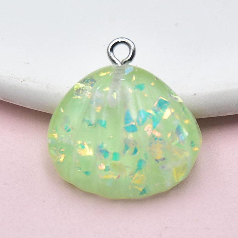 Jelly Resin Colorful Shell Earrings & Keychain Sequins Pendant - DIY Handmade Jewelry Accessories