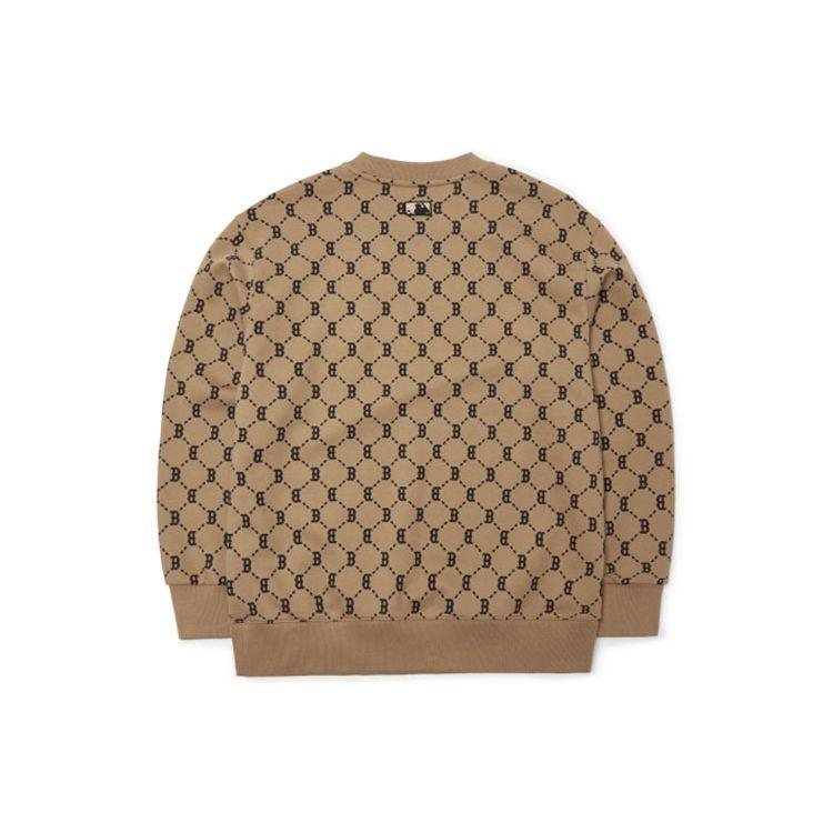 MLB Boston Red Sox Letter Pattern Casual Crewneck Sweatshirt Unisex sweatshirt Brown 3AMTM0314-43BGD