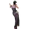 Sex Underwear Perspective Lace Dress Night Club Professional Uniform Night Club Tight Hip Cheongsam Sexy Backless