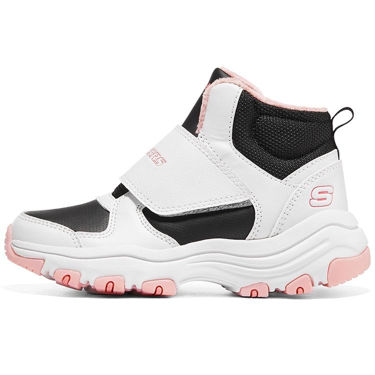 (GS) Skechers I-Conik Boots White Black Pink Kids 8701648L-WBPK EU 32