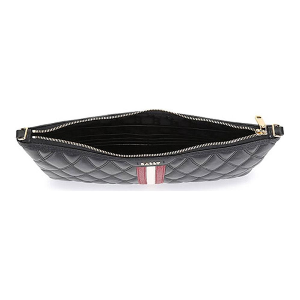 Bally Dasky Quilted Diamond Stripe Leather Clutch Shoulder Bag Women bags Black Red White 6237061