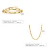 Chunky Link Paperclip Necklace, 18k Gold Plated Stainless Steel, Paper Clip Chain Choker For Women Gift