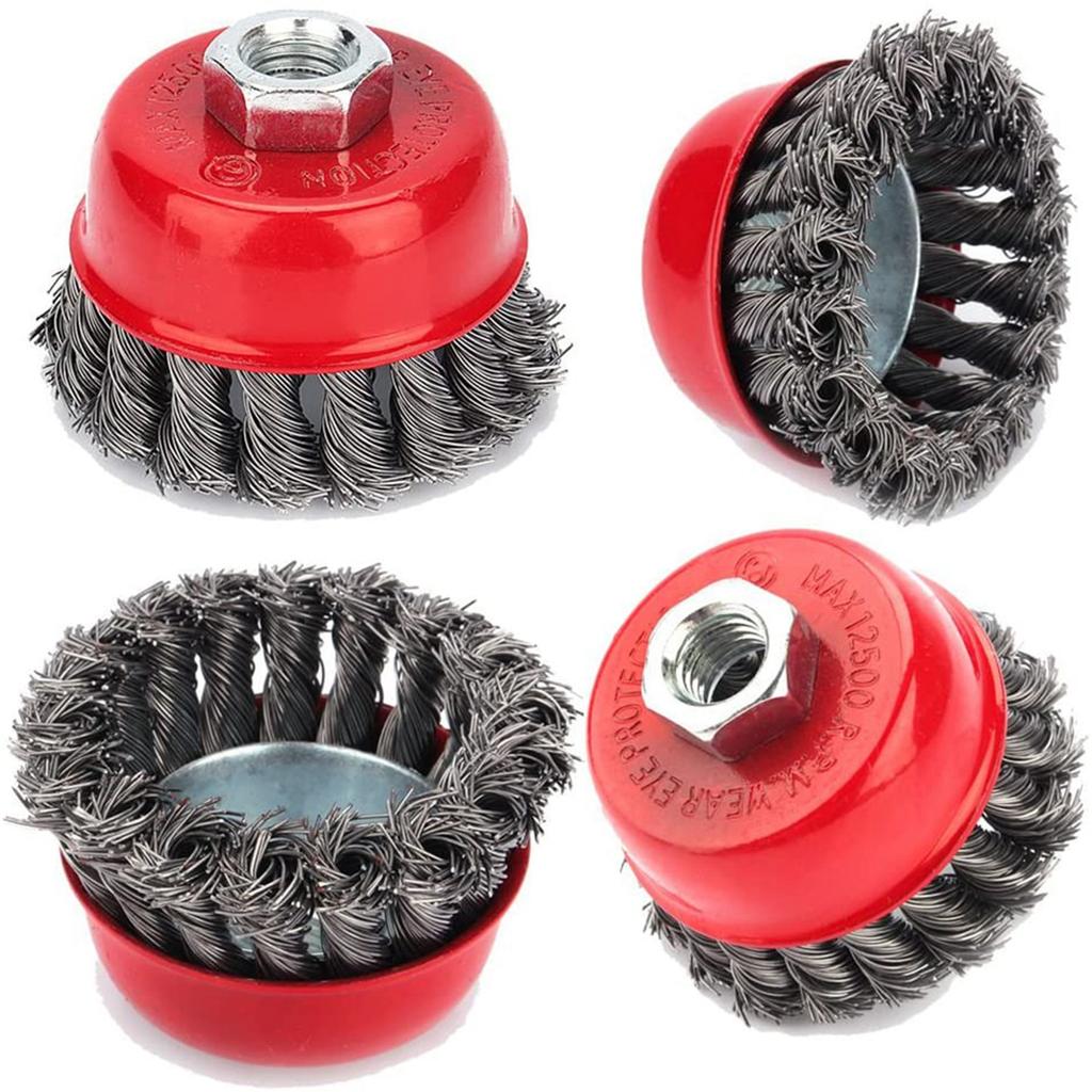 Steel   Brush Wire Brush For Cleaning and Sanding Working with Premium Steel Wire For Rust Removal, De-painting and Descaling