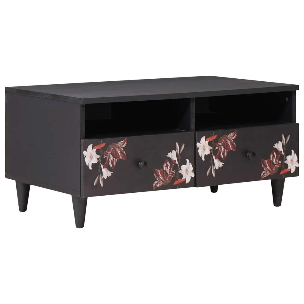Multicolored Coffee Table 80 X 54 X 40 Cm Solid Mango Wood