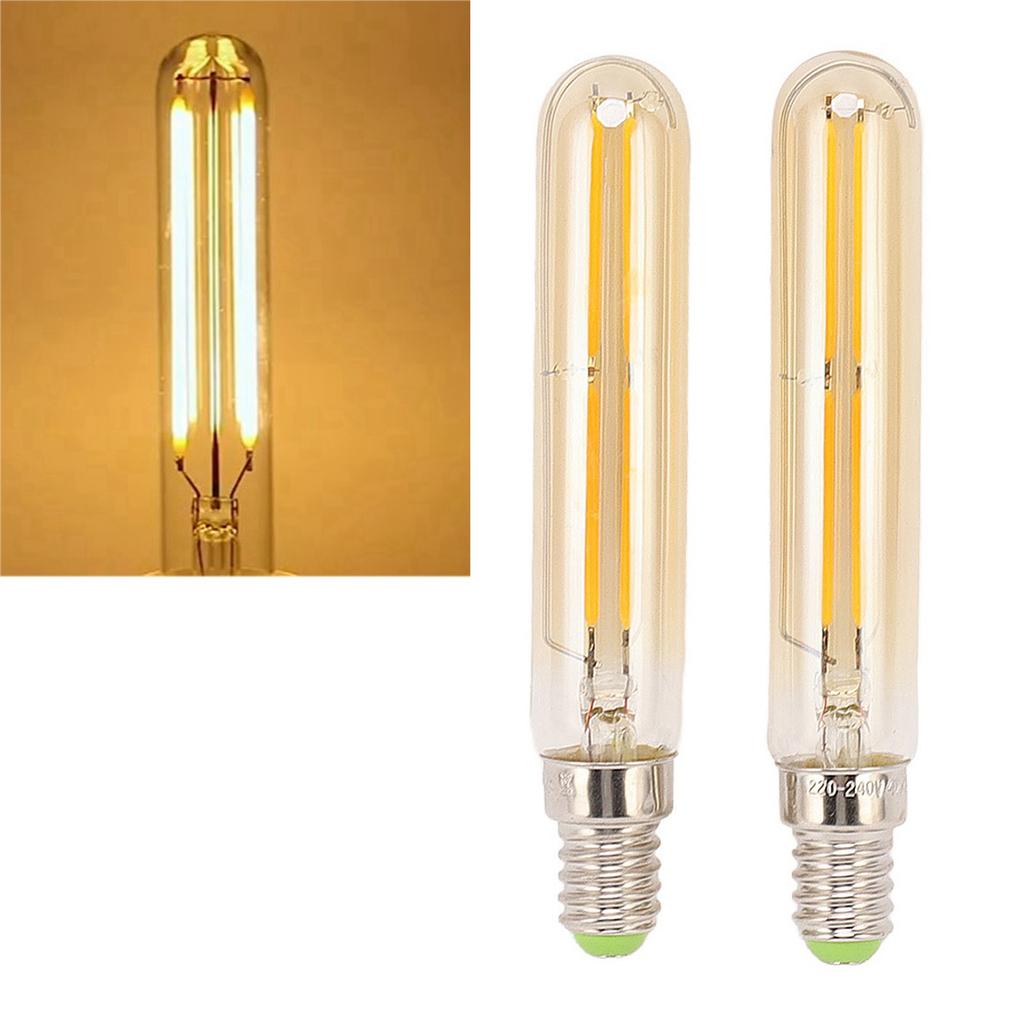 2Pcs LED Tube Bulb 4W E14 2300K Tubular Light Lamp Bulbs T20x120  for Lighting