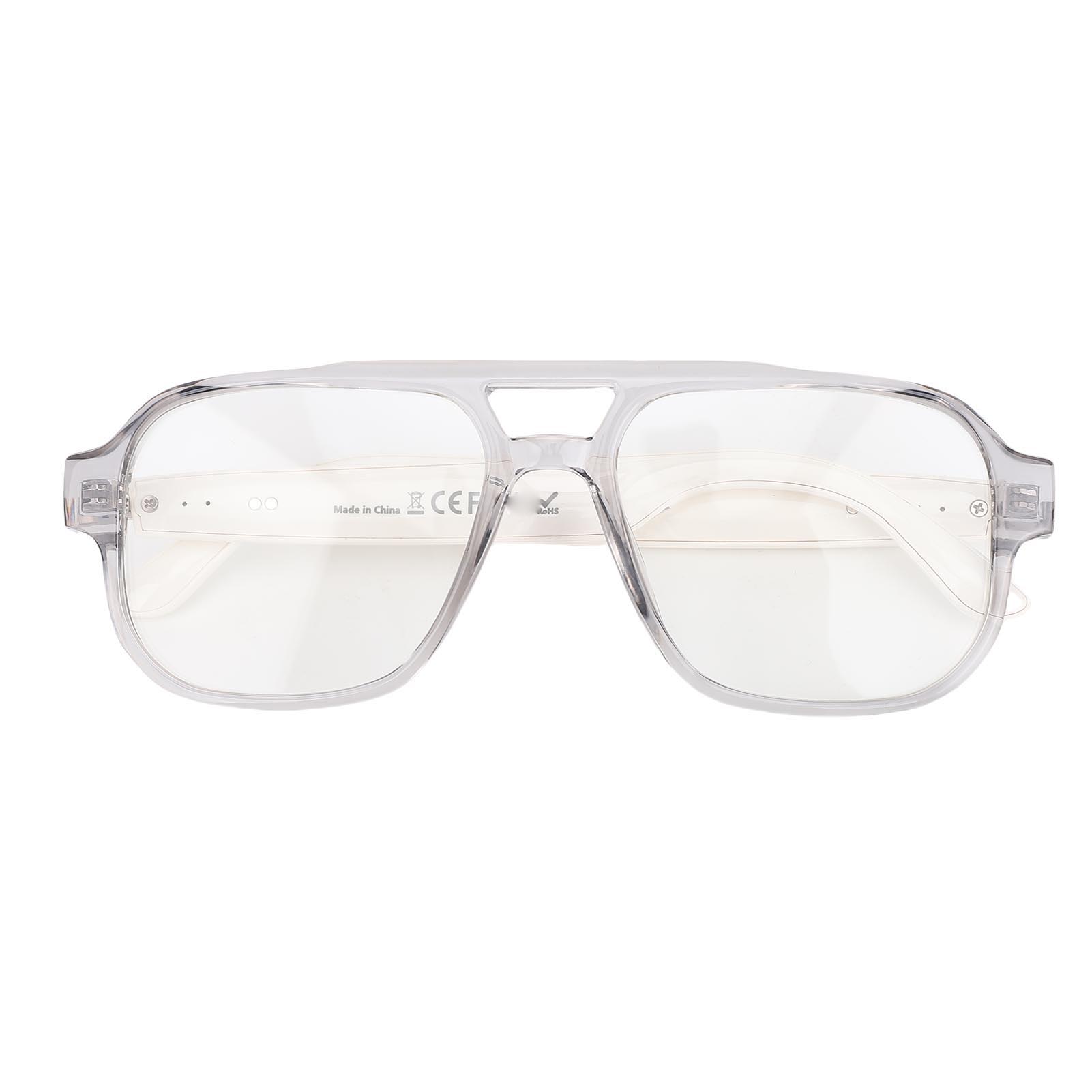 

Smart Bluetooth Glasses Built in Mic Speaker Voice Control Anti Blue Light Wireless Headphone Sunglasses for Men Women білий