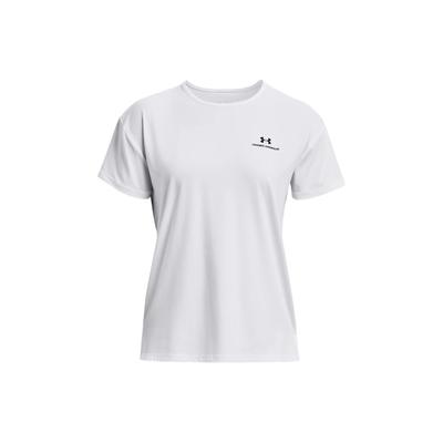 Rush Energy Logo Print Crew Neck Short Sleeve T-Shirt Women Tops White 1379141-100