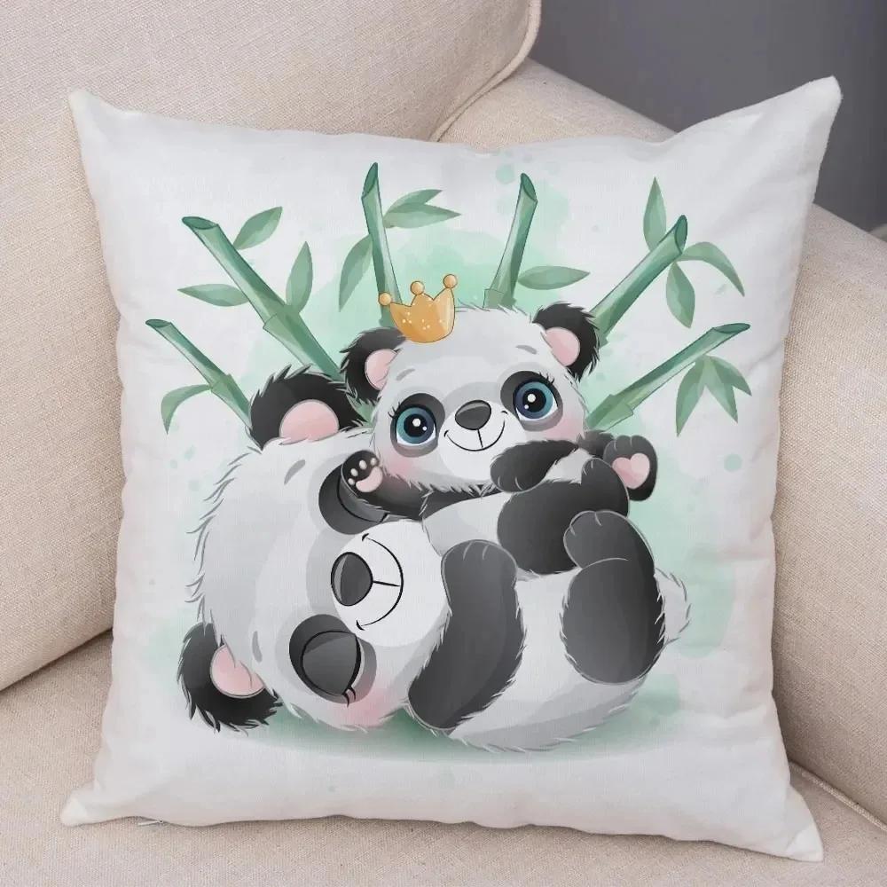 Cartoon Chinese Panda Decorative Pillowcase Car Ornaments Office Living Room Sofa Home Pillowcase Perfect Gift for Children