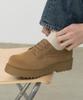 Shufit 6.5Cm Wide Derby Shoes Voluminous Suede Beige Shoes Sft-114