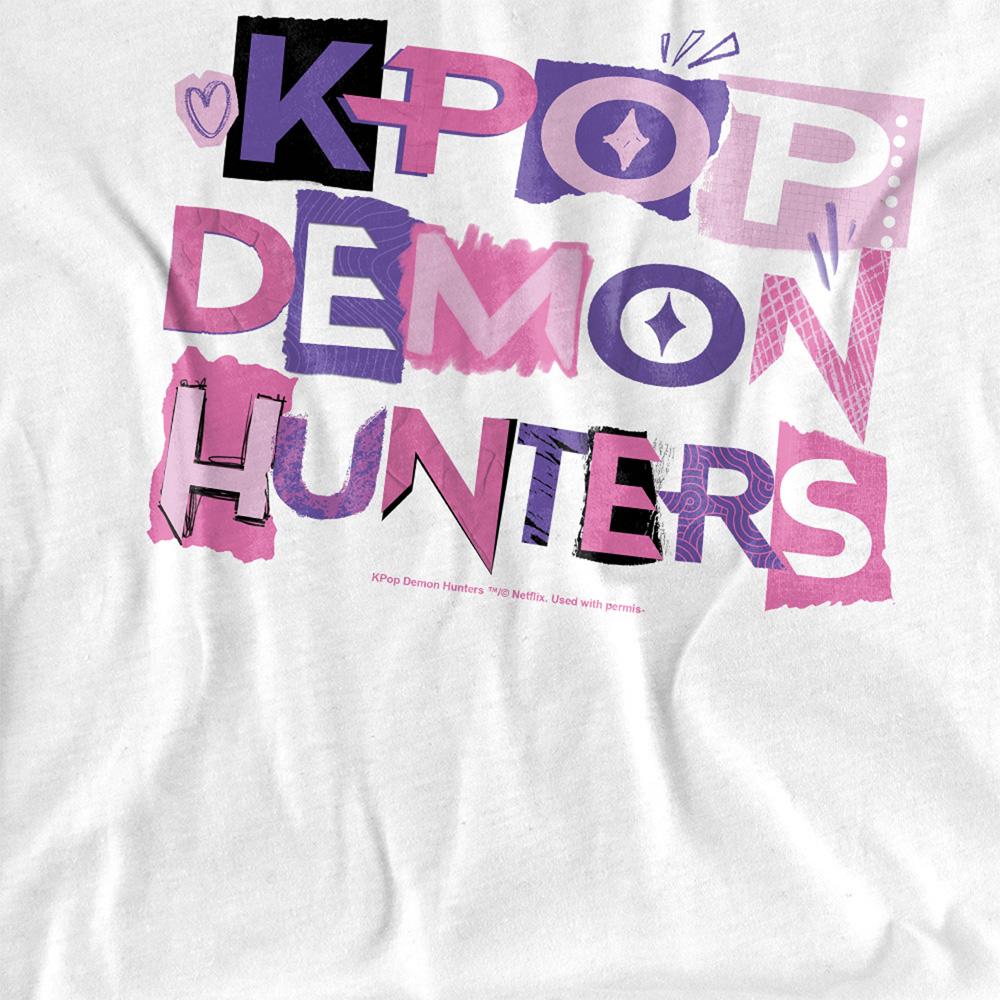 K-Pop Demon Hunters Childrens/Kids Scrapbook Logo T-Shirt