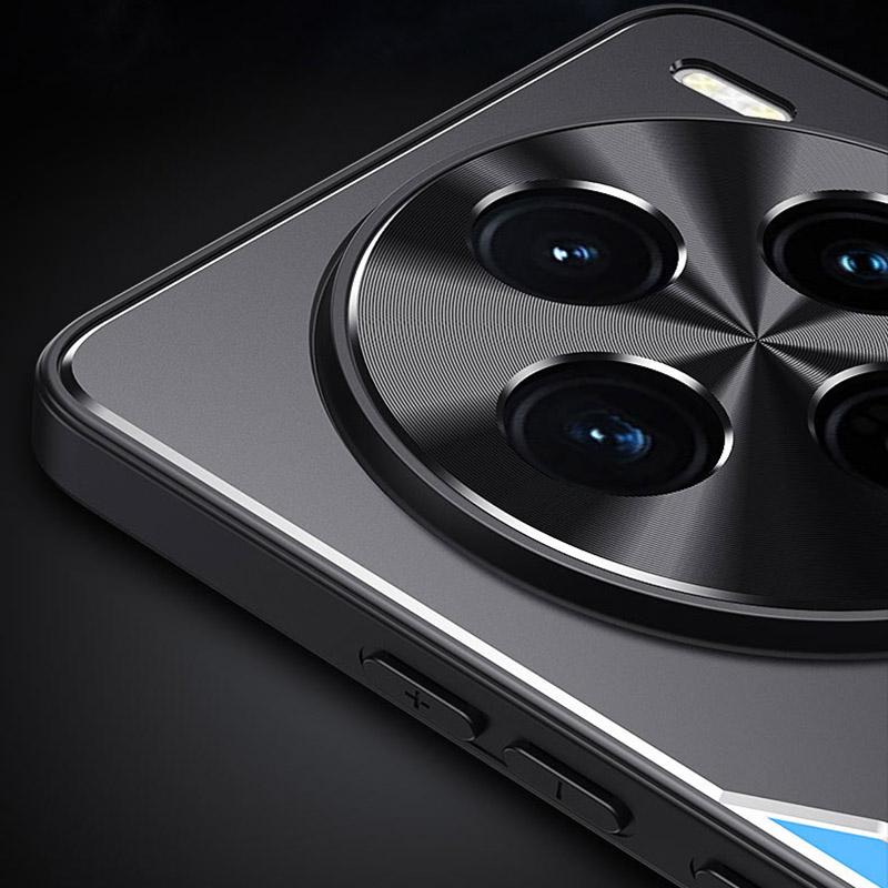 For Vivo X100s 5G Kickstand Phone Case Aluminum Alloy+TPU Shockproof Phone Cover