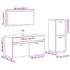 VidaXL Ensemble de meubles salle de bain 3 pcs bois d'ingénierie, armoire de salle de bain, placard de salle de bain, meuble 3328593