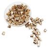 160 End Caps Jewelry Iron 10mm Cord Cap Findings Golden